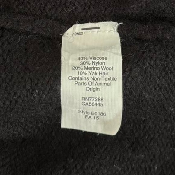 Madewell V-Neck Long Sleeve Knit Extra Small Black Boxy Sweater Women's Size XS - Picture 7 of 8